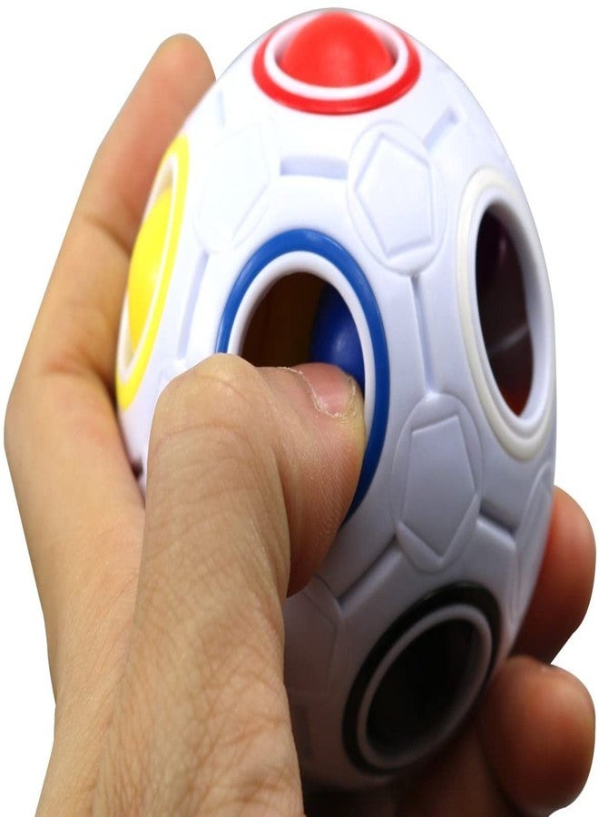 Prisma Collections Magic Rainbow Ball Goti Fidget Brainteaser Puzzle Cube Toy for Kids and Adults (Multi Color) - Image 3